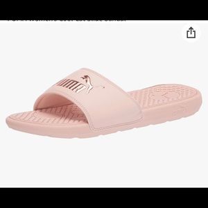 NWT pink puma slides